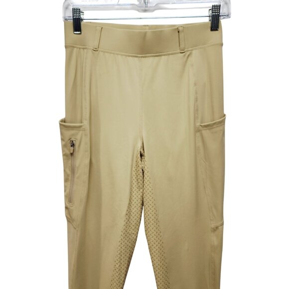 Santiny Womens Beige Riding Pants leggings Size S With Pockets & Stretch - Picture 6 of 12